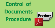 Control of Documents procedure, free preview